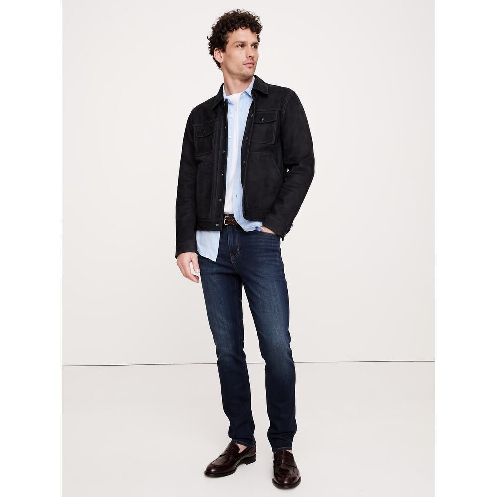 Banana Republic Men's Blue Slim Luxe Traveler Jean Dark Rinse Size 40×32 NWOT